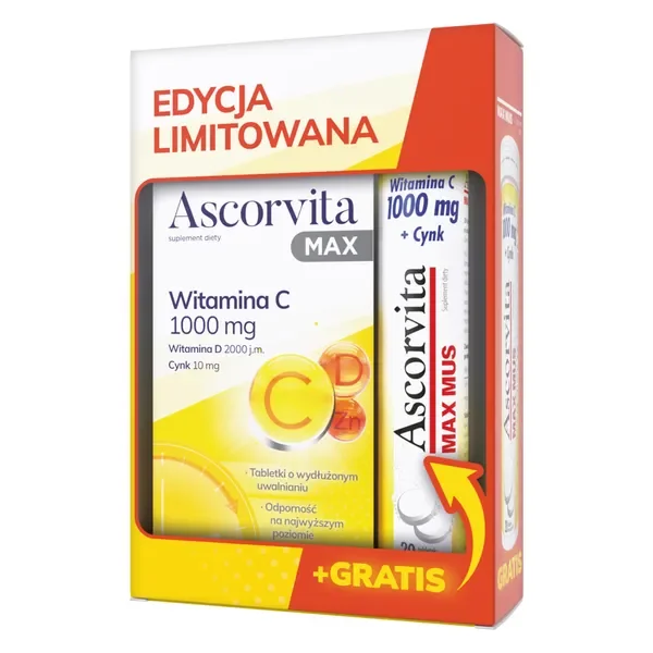Witamina C 1000mg Zestaw [Ascorvita Max] - Ascorvita Max