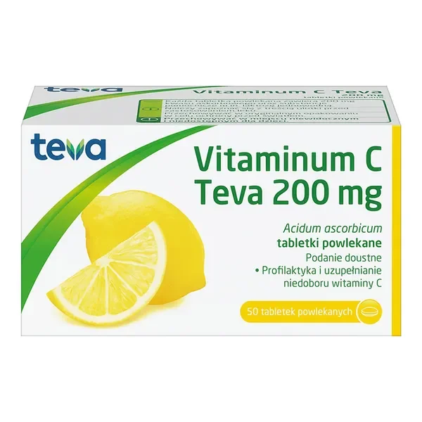 Witamina C 200 mg 50 tabletek [TEVA] - TEVA PHARMACEUTICALS