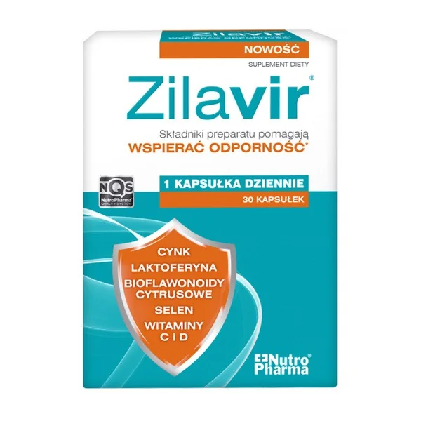 Witamina C 200mg + Cynk 15mg + Witamina D 50µg 30 kapsułek [Zilavir] - Zilavir