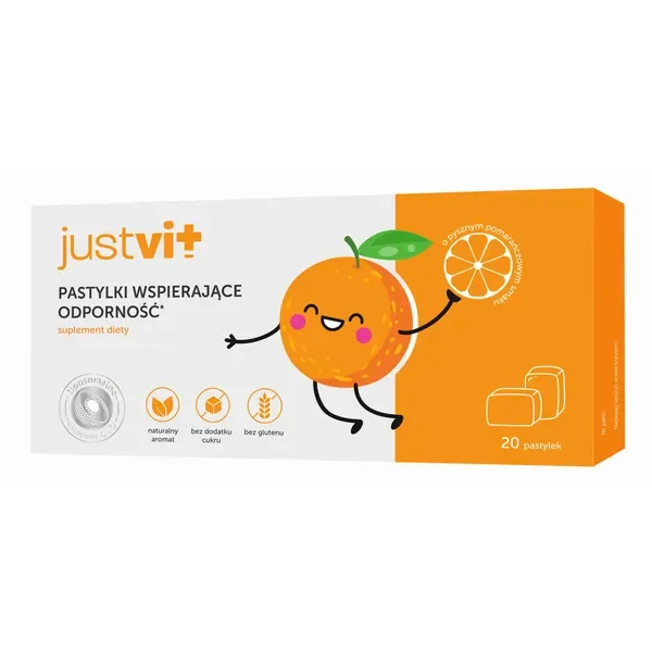 Witamina C 80mg + Cynk + Witamina D + B6 Pastylki 20 szt [JustVit] - JustVit