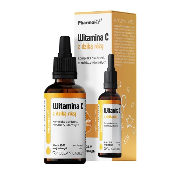 Witamina C z dziką różą krople 30 ml [Pharmovit] - Pharmovit
