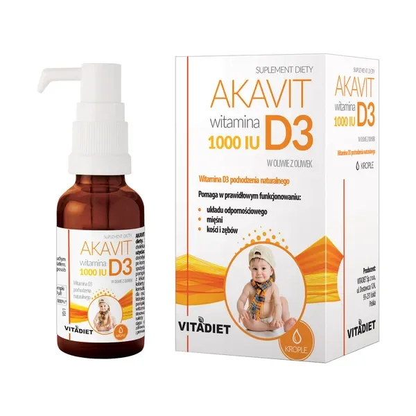 Witamina D3 1000 IU 29,4 ml [Akavit] - Akavit