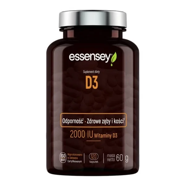 Witamina D3 2000 IU 120 kapsułek [Essensey] - Essensey