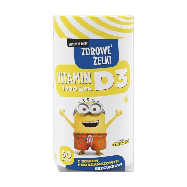 Witamina D3 25 µg 50 żelek [Zdrowe Żelki Minionki] - Zdrowe Żelki