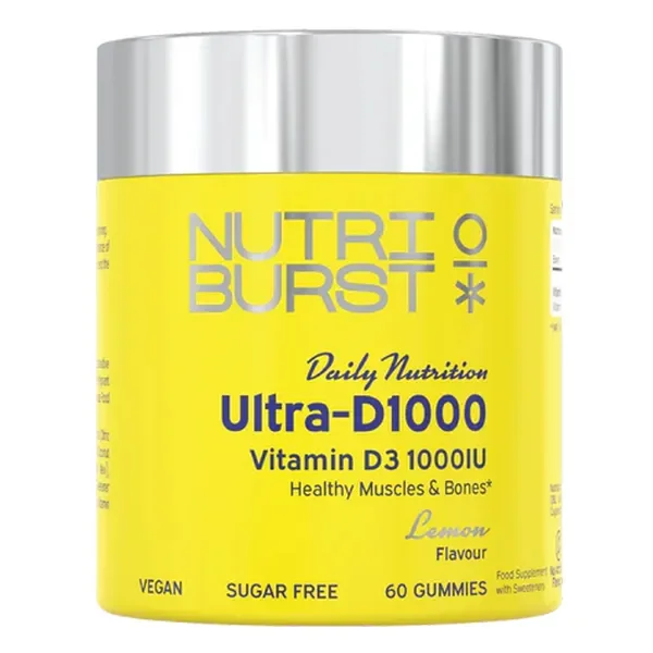 Witamina D3 25 µg + K2 80 µg 60 żelków [Nutriburst] - Nutriburst