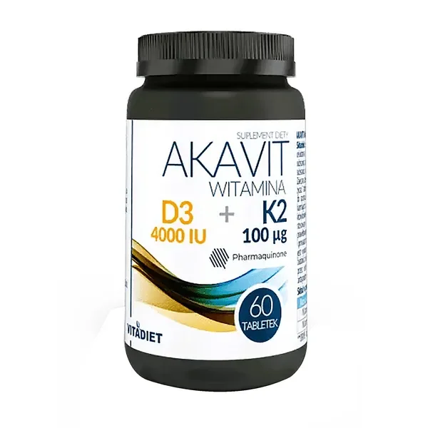 Witamina D3 4000 IU + K2 100 µg 60 tabletek [Akavit] - Akavit