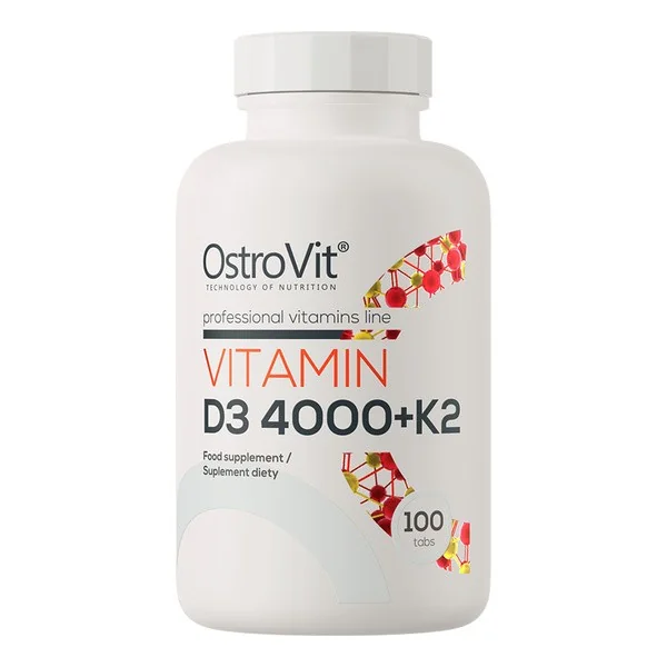Witamina D3 4000 IU + K2 100 tabletek [OstroVit] - OstroVit