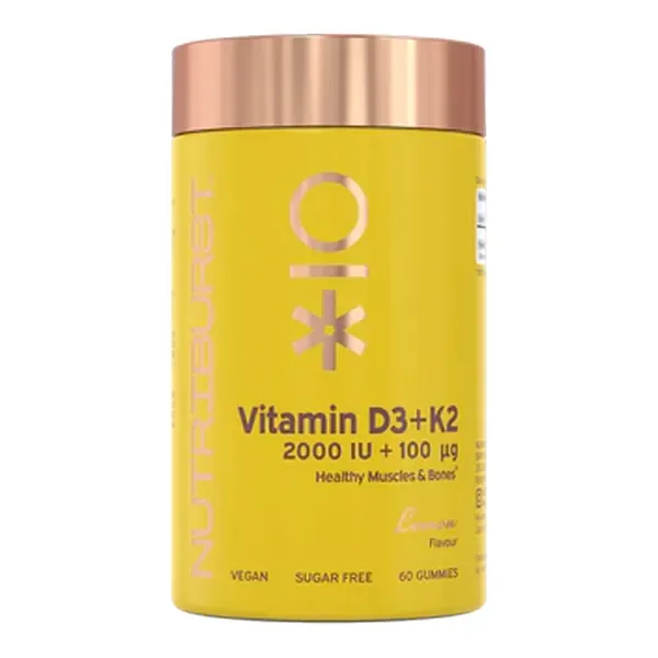 Witamina D3 50 µg + K2 100 µg 60 żelek [Nutriburst] - Nutriburst
