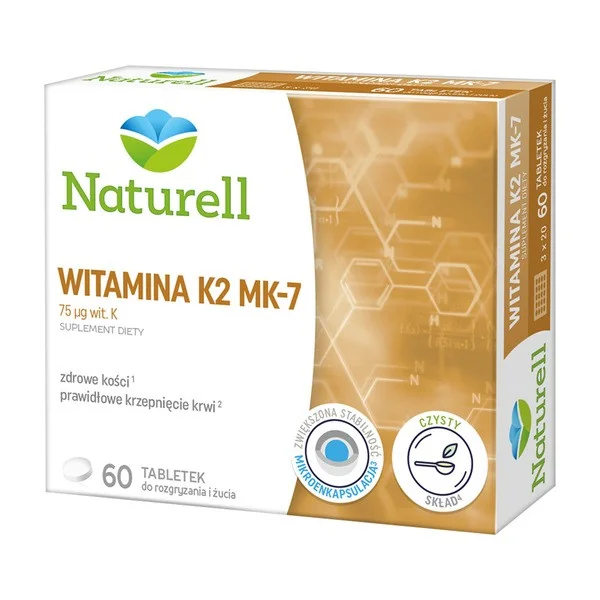Witamina K2 MK-7 75 µg 60 tabletek [Naturell] - Naturell
