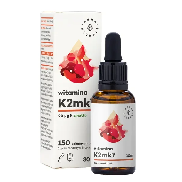 Witamina K2 MK-7 90 µg 30 ml [Aura Herbals] - Aura Herbals