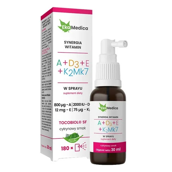 Witaminy A+D3+E+K2Mk7 spray 30ml [EkaMedica] - EkaMedica