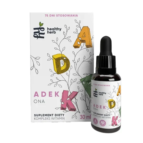 Witaminy ADEK dla kobiet krople 30ml [Healthy Herb] - Healthy Herb