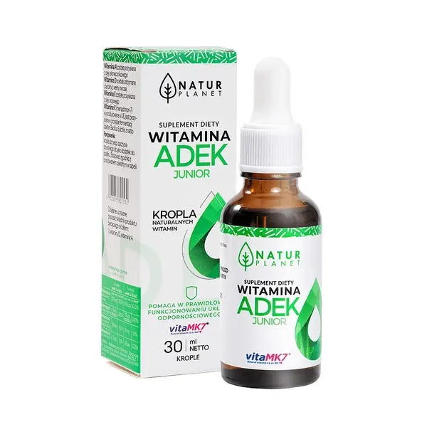Witaminy ADEK Junior krople 30ml [Natur Planet] - Natur Planet