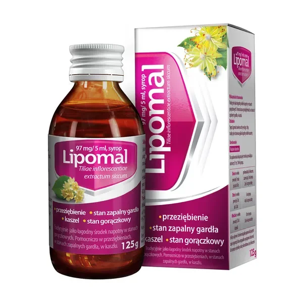 Wyciąg z lipy 97 mg/5 ml syrop 125 g [Lipomal] - Lipomal