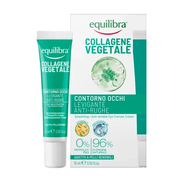 Wygładzający przeciwzmarszczkowy krem pod oczy z kolagenem roślinnym 15 ml [Equilibra] - Equilibra