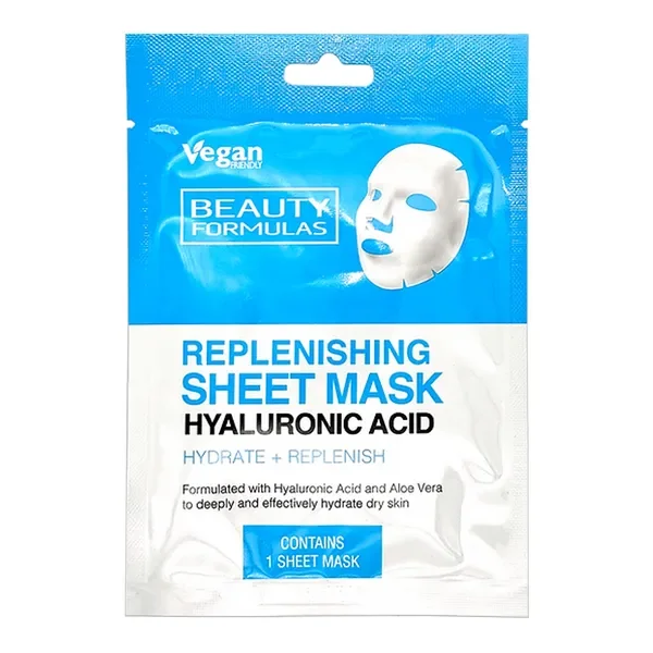 Wypełniająca maska z kwasem hialuronowym w płacie 1 szt. [Beauty Formulas] - Beauty Formulas