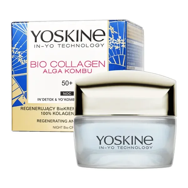 Yoskine Bio Collagen regenerujący krem do twarzy na noc 50+ 50ml - YOSKINE