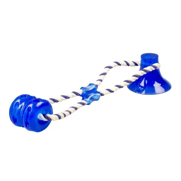 Zabawka dla psa z przyssawką i sznurkiem niebieski 1 szt. [Duvoplus] - Duvoplus