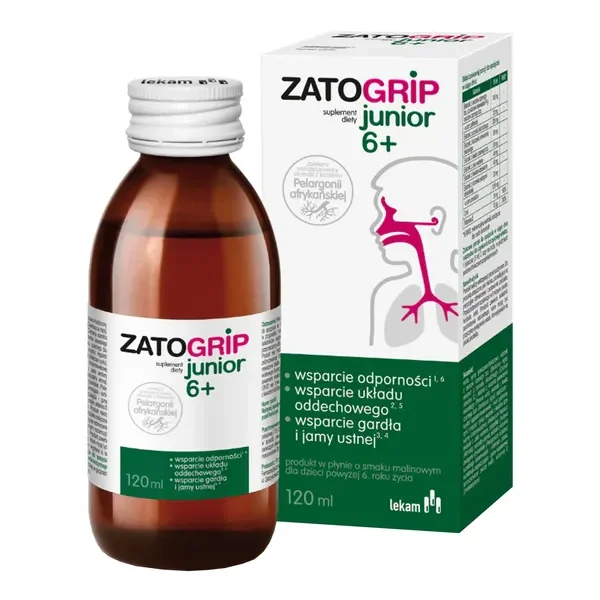 Zatogrip Junior 6+ syrop 120 ml [Zatogrip] - Zatogrip