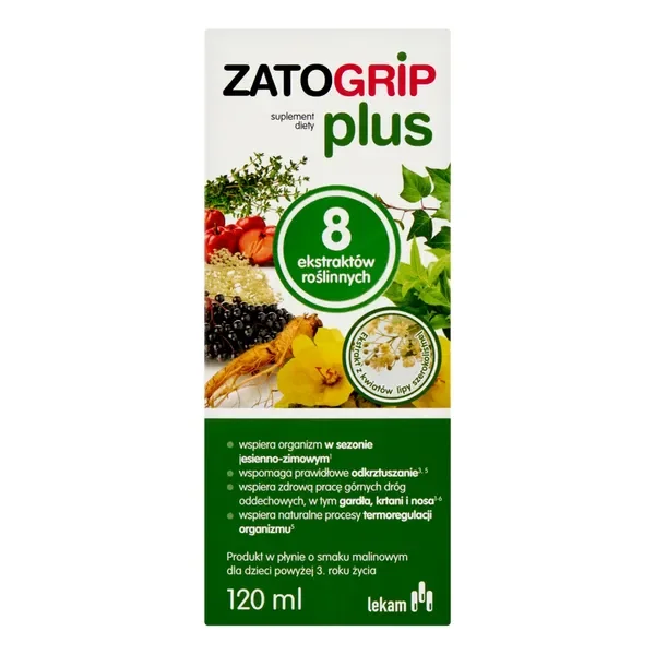 Zatogrip Plus płyn malinowy 120ml [Zatogrip] - Zatogrip