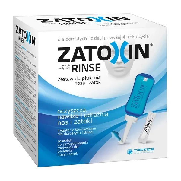 Zatoxin Rinse Zestaw do płukania nosa i zatok 12 saszetek + irygator [Zatoxin] - Zatoxin