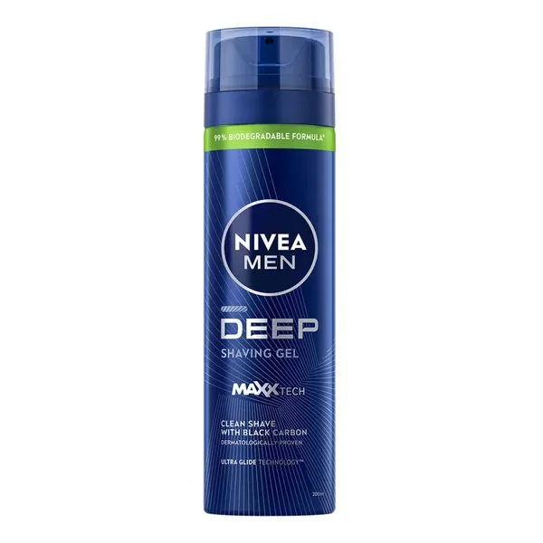 Żel do golenia z aktywnym węglem Deep 200ml [Nivea Men] - Nivea