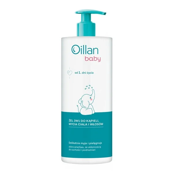 Żel do kąpieli, mycia ciała i włosów 3w1 750ml [Oillan Baby] - Oillan
