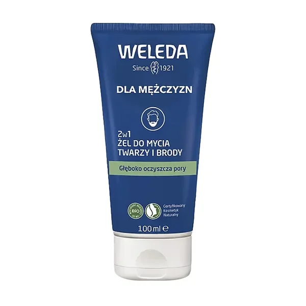 Żel do mycia twarzy i brody 2w1 100ml [Weleda] - Weleda