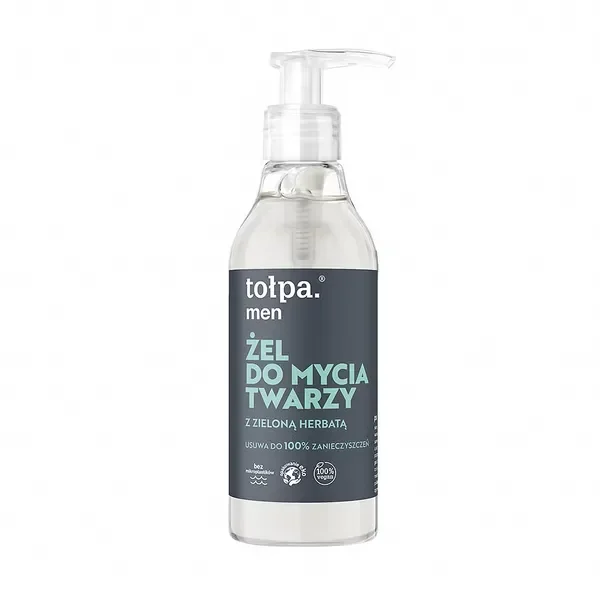 Żel do mycia twarzy z zieloną herbatą 195 ml [Tołpa Men] - Tołpa
