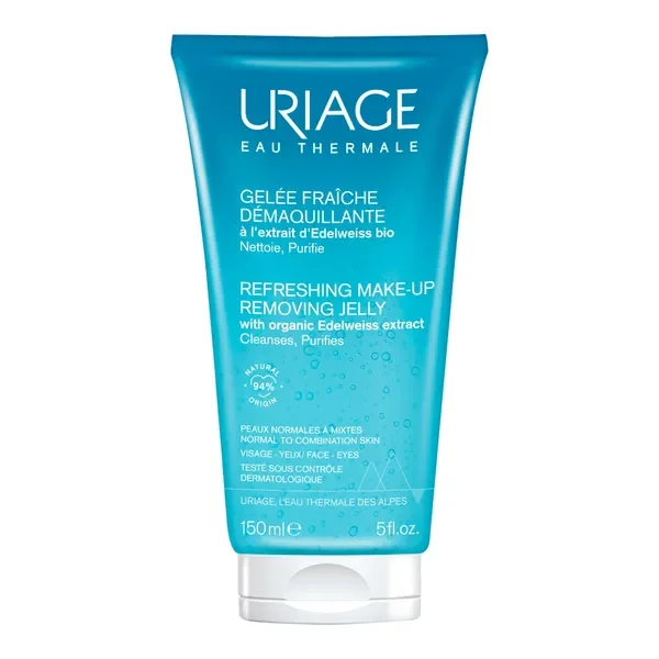 Żel odświeżający do demakijażu z ekstraktem z szarotki alpejskiej 150ml [Uriage] - Uriage