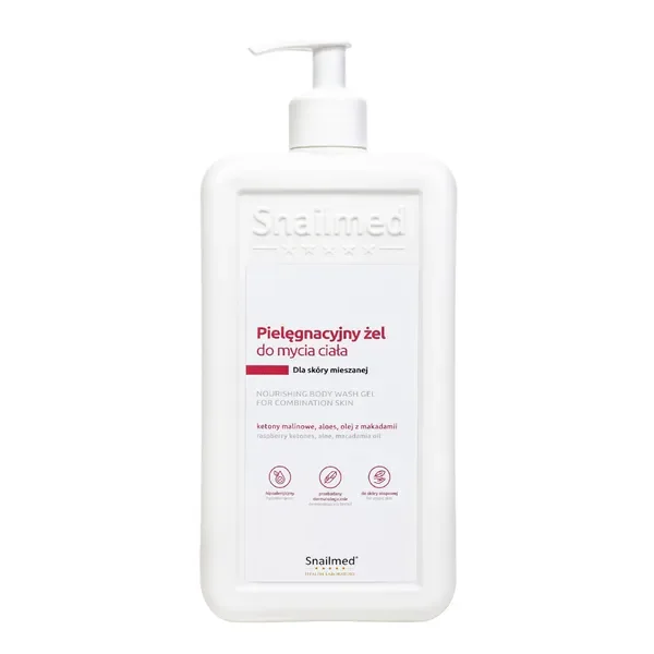Żel pielęgnacyjny do mycia ciała dla skóry mieszanej 480ml [Snailmed] - Snailmed