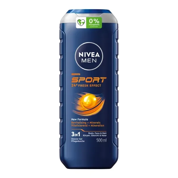 Żel pod prysznic 3w1 Sport 500ml [Nivea For Men] - Nivea