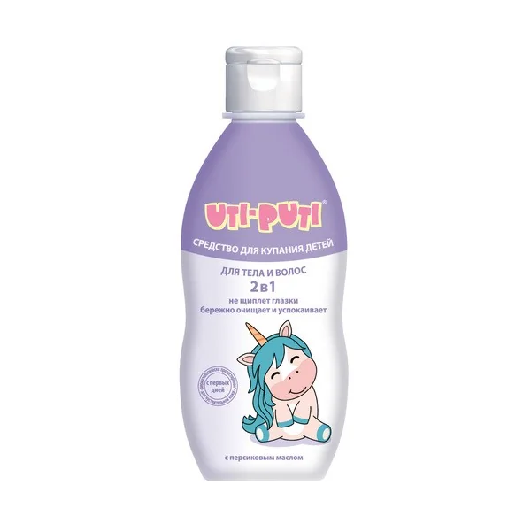 Żel pod prysznic i szampon 2w1 z olejkiem brzoskwiniowym 200ml [Uti-Puti] - Uti-Puti