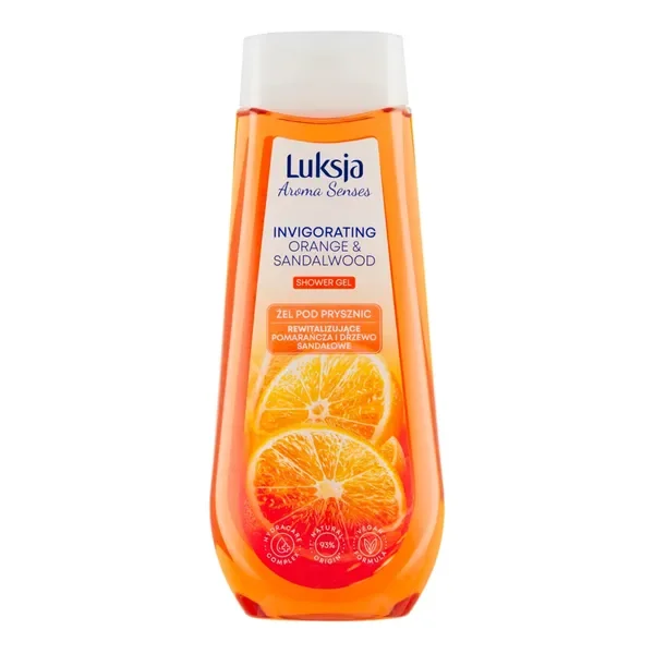 Żel pod prysznic rewitalizujący pomarańcza i drzewo sandałowe 500ml [Luksja] - Luksja