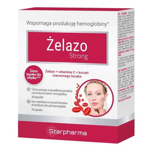Żelazo 10 mg 30 kapsułek [Strong] - Strong