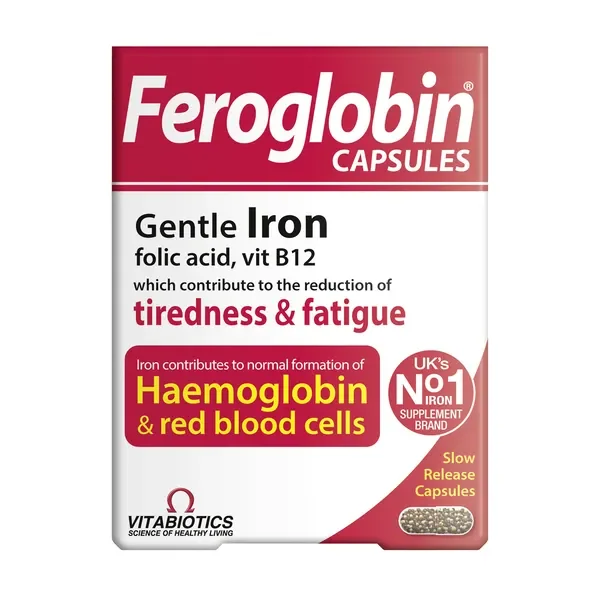 Żelazo 17mg 30 kapsułek [Vitabiotics Feroglobin] - Vitabiotics