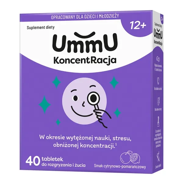 Żelazo 2,1 mg + Witaminy B6, B12 + Eleuterokoka ekstrakt 40 tabletek [UmmU] - UmmU
