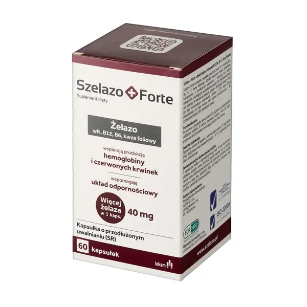Żelazo 40 mg 60 kapsułek [Szelazo] - Szelazo