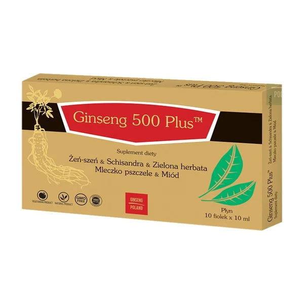 Żeń-szeń 500 mg 10 fiolek [Ginseng 500] - Ginseng 500