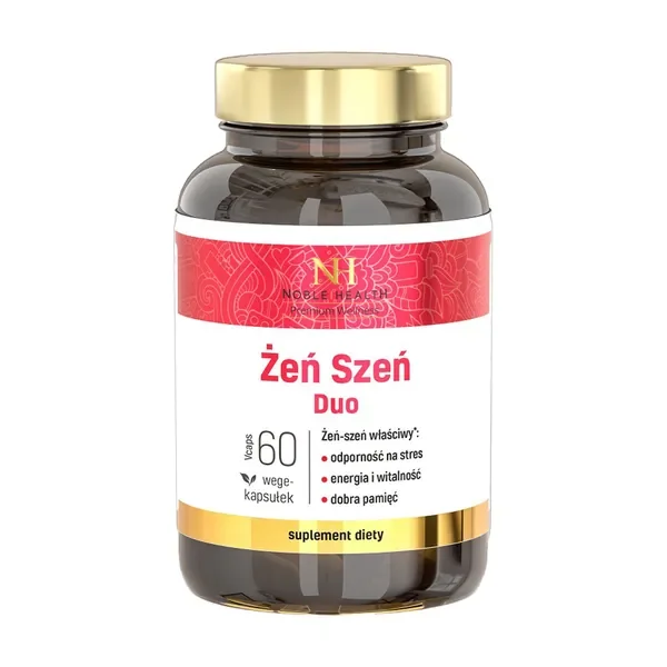 Żeń-Szeń Duo 500mg 60 kapsułek [Noble Health] - Noble Health