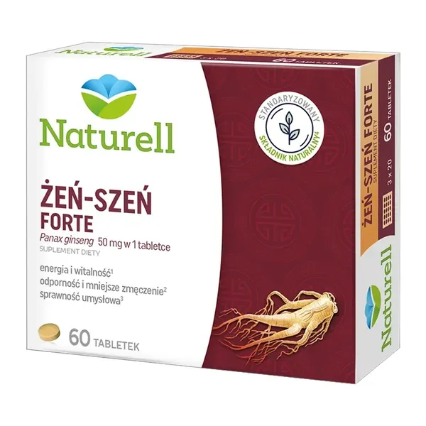 Żeń-szeń forte 50mg 60 tabletek [Naturell] - Naturell