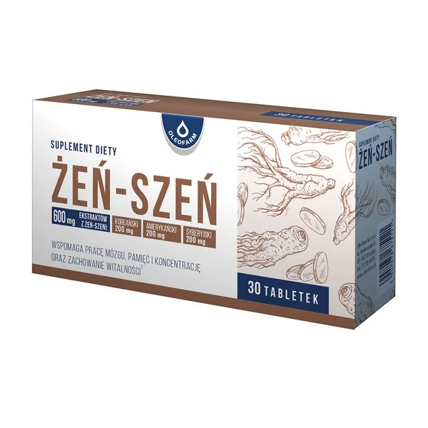 Żeń-szeń kompleks 600mg 30 tabletek [Oleofarm] - Oleofarm