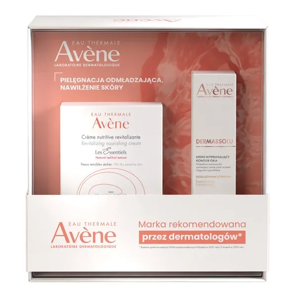 Zestaw Avene Eau Thermale Les Essentiels krem rewitalizujący 50ml + DermAbsolu krem pod oczy 15ml - Avene Eau Thermale