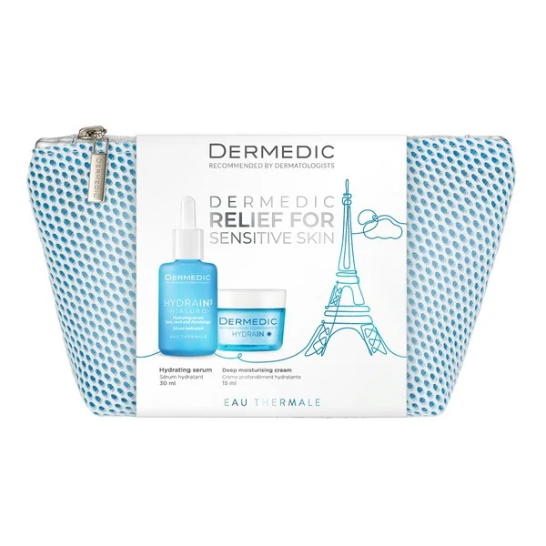 Zestaw Dermedic Hydrain 3 serum nawadniające 30ml + krem dogłębnie nawilżający na dzień 15ml [Dermedic] - Dermedic