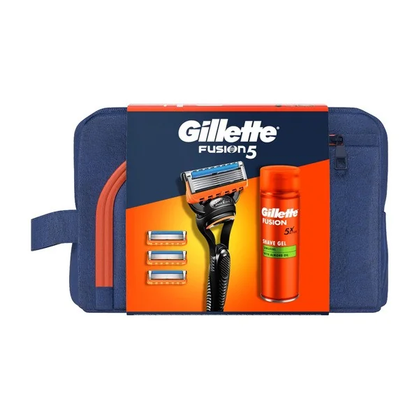 Zestaw do golenia Fusion5 z ostrzami i żelem [Gillette] - Gillette