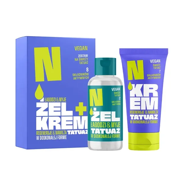 Zestaw do pielęgnacji świeżego tatuażu żel 100ml + krem 50ml [NEBA] - NEBA