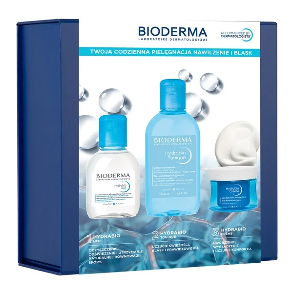Zestaw Hydrabio nawilżający krem 50ml + tonik 250ml + woda micelarna 100ml [Bioderma] - Bioderma