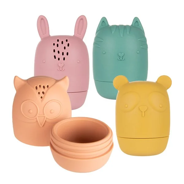 Zestaw odkręcanych zabawek silikonowych do kąpieli 4 szt. [Canpol Babies] - Canpol Babies