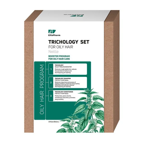 Zestaw Oily Hair Trichology peeling 100ml + szampon 200ml + odżywka 200ml [ElfaPharm] - ElfaPharm