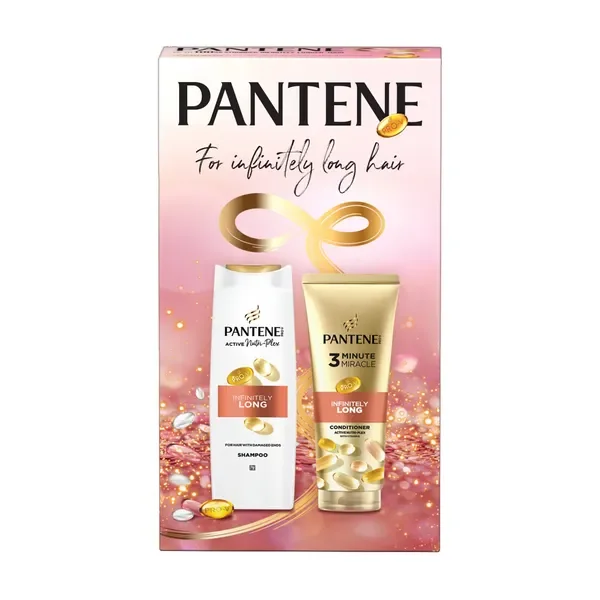 Zestaw Pantene Infinitely Long Szampon 400 ml + Odżywka 220 ml [Pantene] - Pantene
